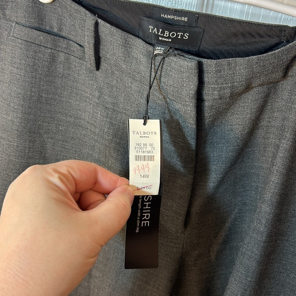 Talbots Hampshire Wool Blend Ankle Dress Pants 14W - Picture 3 of 7